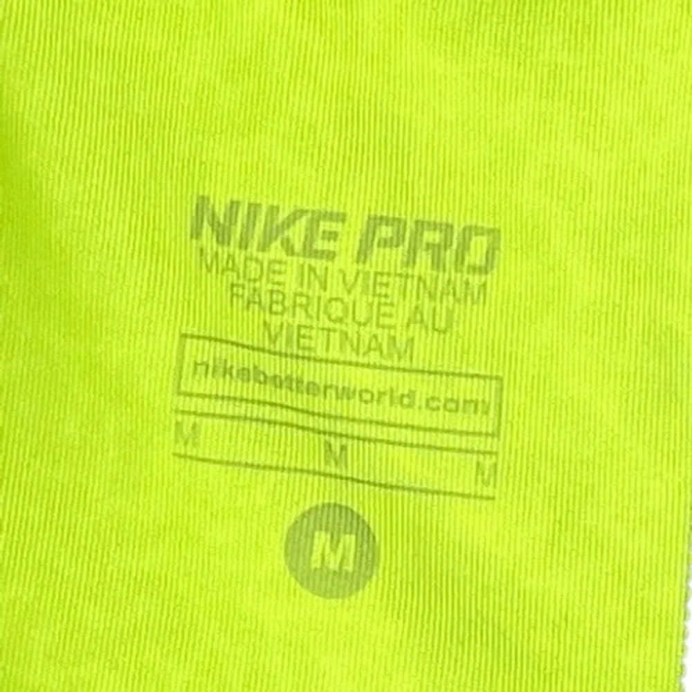 Nike Pro Leggings Women‎ M Green Black Mezzo Dri-Fit Compression Tights Abstract